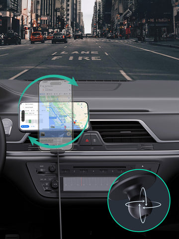 AUKEY HD-MC13A MagFusion Dash Pro Qi2 Active Cooling Wireless Charging Phone Mount