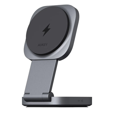 AUKEY MagFusion L Qi2 15W 2-in-1 Foldable Magnetic Wireless Charger for iPhone, AirPods, Samsung & Galaxy Buds – LC-MC211
