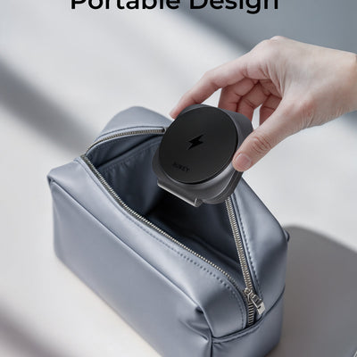 AUKEY MagFusion L Qi2 15W 2-in-1 Foldable Magnetic Wireless Charger for iPhone, AirPods, Samsung & Galaxy Buds – LC-MC211