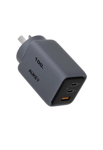 AUKEY PA-C5 Comet 100W PD Fast Wall Charger GaN USB-C with 100W 1.8m USB-C to C Cable