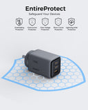 AUKEY PA-C5 Comet 100W PD Fast Wall Charger GaN USB-C with 100W 1.8m USB-C to C Cable