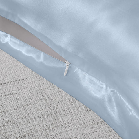 Royal Comfort Pure Silk Pillow Case 100% Mulberry Silk Hypoallergenic Pillowcase - Soft Blue