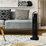 Pursonic Electric Ceramic Tower Heater Portable Oscillating Remote Control - Black