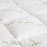 Royal Comfort 1000GSM Luxury Bamboo Covered Mattress Topper Ball Fibre Gusset - Double - White