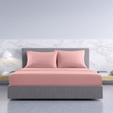Royal Comfort 1000TC Hotel Grade Bamboo Cotton Sheets Pillowcases Set Ultrasoft - King - Blush