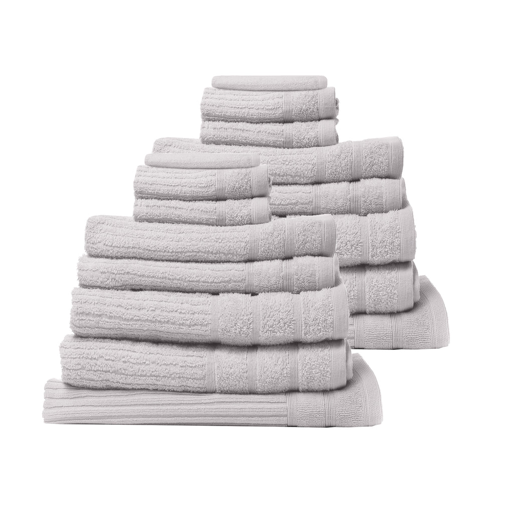Royal Comfort 16 Piece Egyptian Cotton Eden Towel Set 600GSM Luxurious Absorbent - Sea Holly