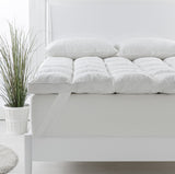 Royal Comfort 1800GSM Duck Feather Down Topper And 1000GSM 2 Duck Pillows Set - Single - White