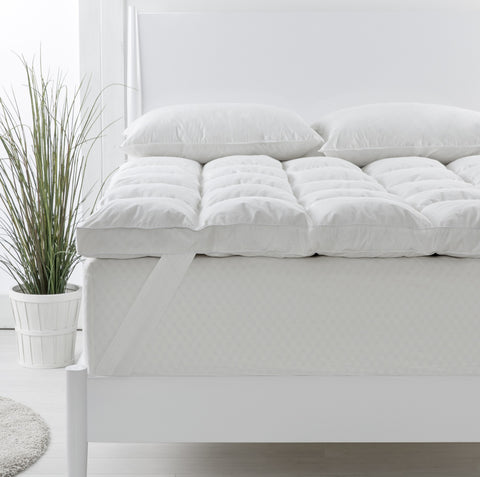 Royal Comfort 1800GSM Duck Feather Down Topper And 1000GSM 2 Duck Pillows Set - Single - White