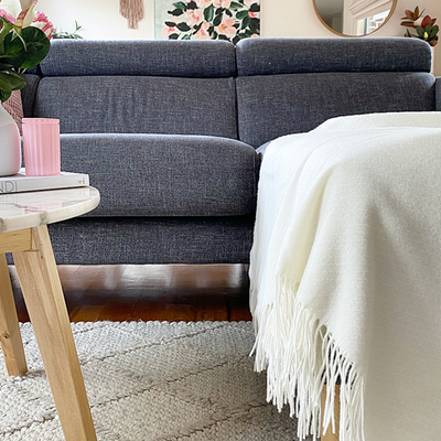 Chiswick Throw - Merino Wool/Cashmere - Ivory