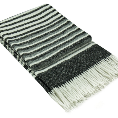 Richmond Throw - Reclaimed Wool Blend - Monochrome