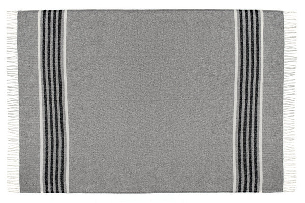 Richmond Throw - Reclaimed Wool Blend - Grey