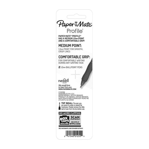 PAPER MATE Profi RT 1.0 Ball Pen Black Pack 2 Box of 6