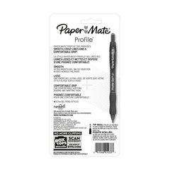 PAPER MATE Prfl Gel 0.7mm Ast Pack of 4 Box of 6