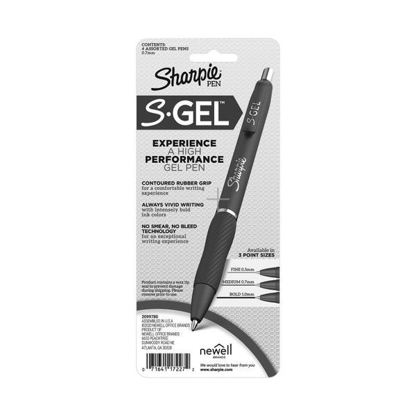 SHARPIE Gel 0.7mm Assorted Pack of 4 Box of 6