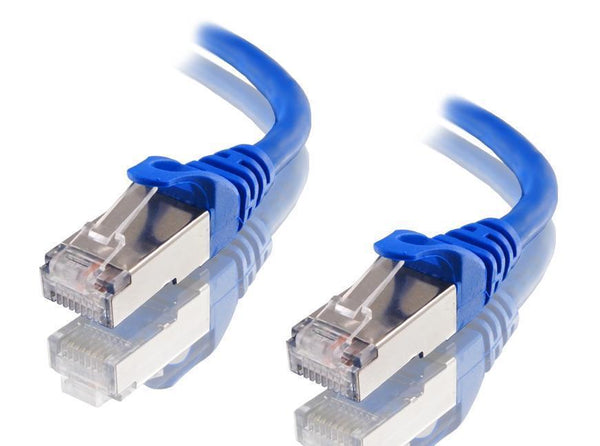 ASTROTEK CAT6A Shielded Ethernet Cable 25cm/0.25m Blue Color 10GbE RJ45 Network LAN Patch Lead S/FTP LSZH Cord 26AWG