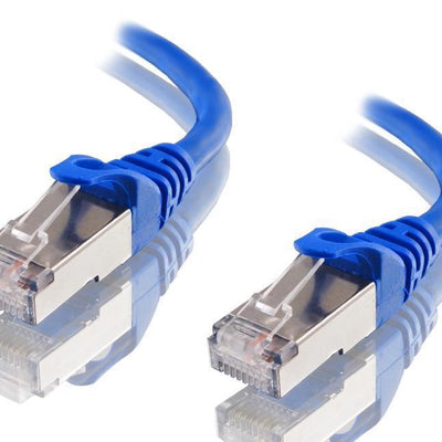 ASTROTEK CAT6A Shielded Ethernet Cable 50cm/0.5m Blue Color 10GbE RJ45 Network LAN Patch Lead S/FTP LSZH Cord 26AWG