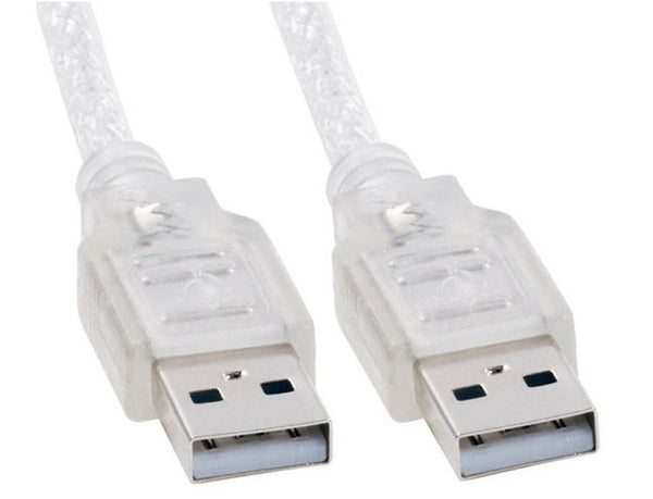 ASTROTEK USB 2.0 Cable 1m - AM-AM Type A Male to Type A Male Transparent Colour RoHS CB8W-UC-2001AA