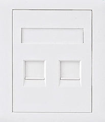 ASTROTEK CAT6 RJ45 Network Wall Face Plate Outlets 86x86mm 2 Port Socket Kit LS