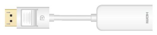 8WARE DisplayPort DP to HDMI Male to Female Adapter Cable White