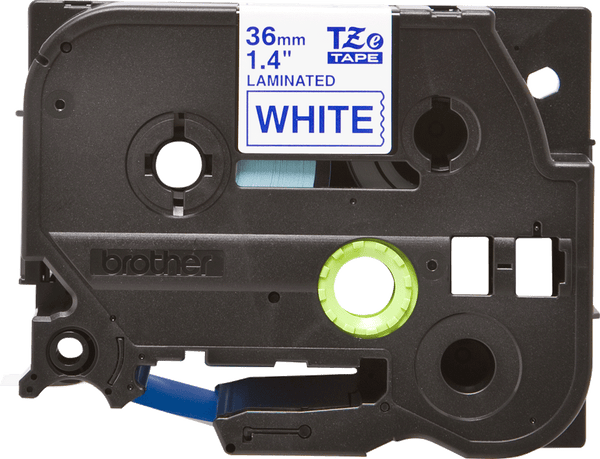 Genuine Brother TZe-263 Labelling Tape Cassette  Blue on White, 36mm wide, 8m long Compatible with a wide range of Brothers P-touch printers