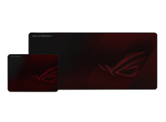 ASUS ROG SCABBARD II Gaming Mouse Pad, Medium 360x260mm + Extended 900x400mm Size, Water/Oil/Dust Respellent, Anti-Fray, Soft Cloth With Rubber Base