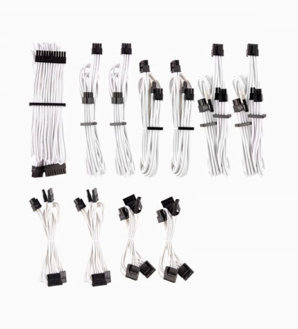 CORSAIR Corsair PSU - WHITE Premium Individually Sleeved DC Cable Pro Kit, Type 4 Generation 4