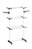 CARLA HOME Folding 3 Tier Clothes Laundry Drying Rack with Stainless Steel Tubes for Indoor & Outdoor Home