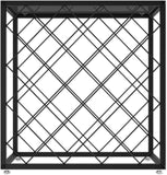 Freestanding Metal Wine Rack for 25 Bottles