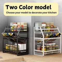 3-Tier Detachable Spice Rack Storage Organiser for Kitchen Countertop