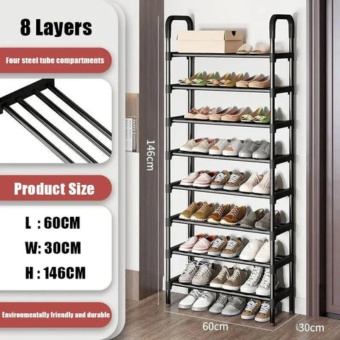 8-Layer Multi-Function Shoe Rack Space Saver