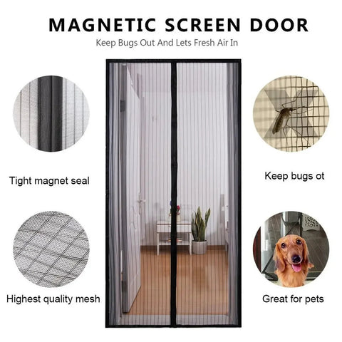Magnetic Mosquito Net Door Screen 120x210cm