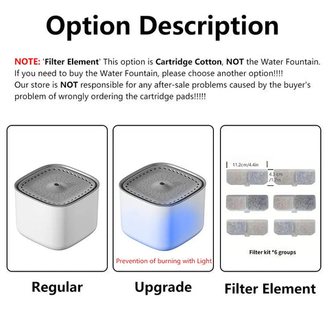 3L Cat Water Fountain Large Filter USB