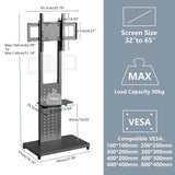 Heavy Duty Mobile TV Stand with Wheels