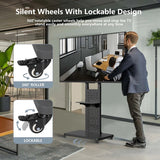 Heavy Duty Mobile TV Stand with Wheels