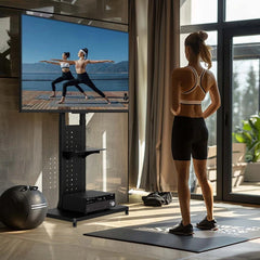 Heavy Duty Mobile TV Stand with Wheels