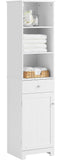 Tall Bathroom Storage Cabinet 3 Shelves, White