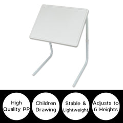 Adjustable Foldable Laptop Table Tray Steel MDF