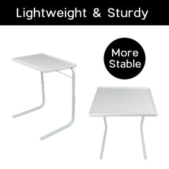 Adjustable Foldable Laptop Table Tray Steel MDF