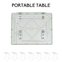 Adjustable Foldable Laptop Table Tray Steel MDF