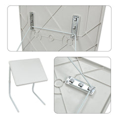 Adjustable Foldable Laptop Table Tray Steel MDF