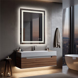 LED Bathroom Mirror 700x900mm Anti-Fog Shatterproof