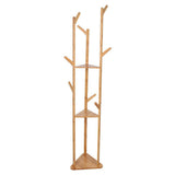 Bamboo Coat Rack Stand with Umbrella Holder - Hanging Storage