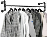 Iron Wall Mounted Clothes Rack Garment Display