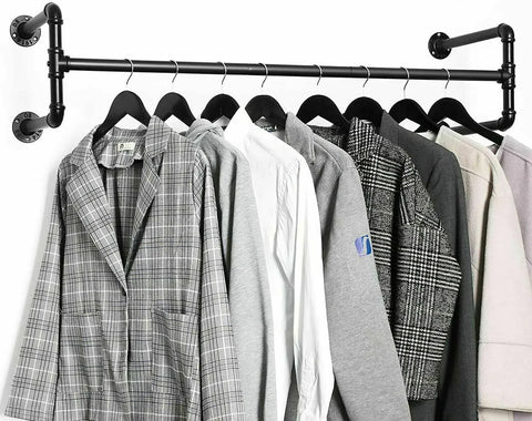 Iron Wall Mounted Clothes Rack Garment Display