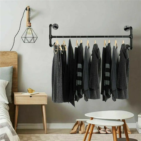 Iron Wall Mounted Clothes Rack Garment Display