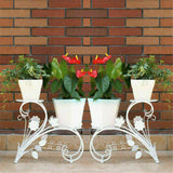 Set of 2 Plant Stand Wedding Garden Flower Shelf Rack