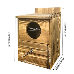 Owl Nesting Box Bird Feeder Paulownia Wood Acrylic