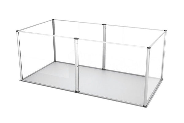 Clear Acrylic Dog Playpen 124x63x40CM, 6 Panels Cage