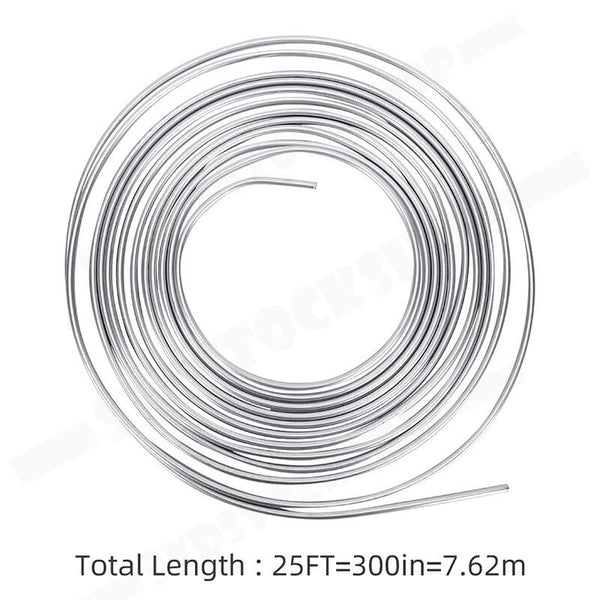 25Ft 3/16'' OD Steel Zinc Brake Line Tubing Kit 150MPa +32 Fittings