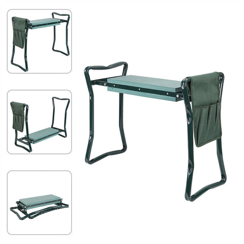 XXL Garden Kneeler Seat Stool with Pocket, 150kg Load